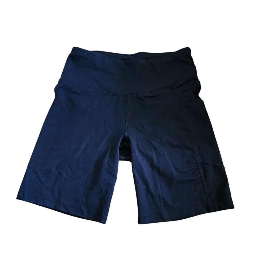 DKNY Bike Shorts High Waist Activewear Athletic Black Shorts Pockets